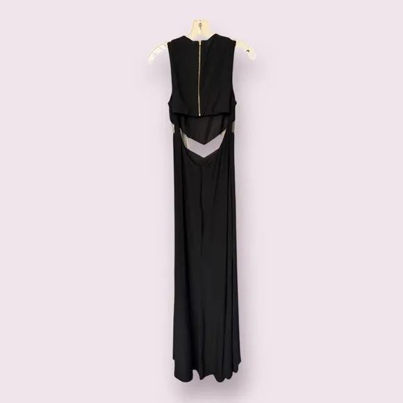 🖤 BETSY &amp; ADAM Black Cutout Maxi Dress | Size 8/US 8 | Evening Gown 🖤