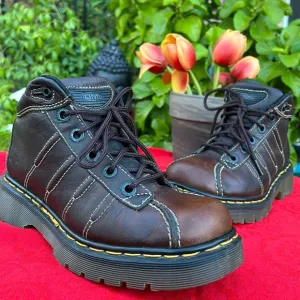 🏴󠁧󠁢󠁥󠁮󠁧󠁿 Dr. Martens MIE Vintage Chunky Brown Platform Oxfords UK 5
