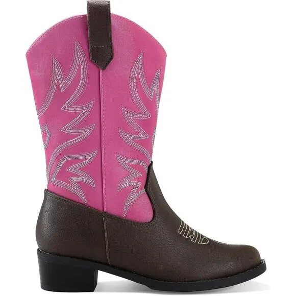 ⭐ Dream Pairs Girls Mid-Calf Combat Boots Side Zipper Lace-Up Vegan Leather