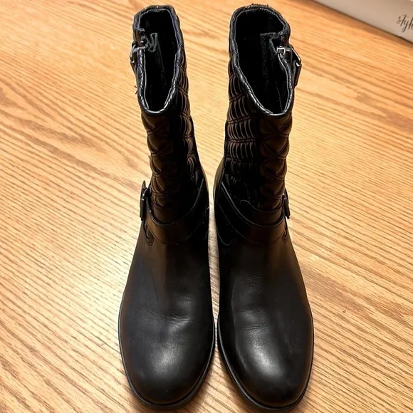 🔥 FRANCO SARTO Black Padua Boots Size 8.5M