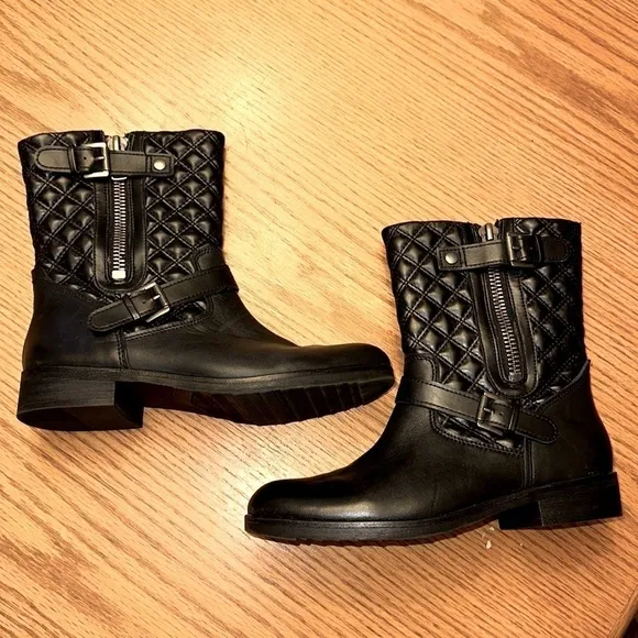 🔥 FRANCO SARTO Black Padua Boots Size 8.5M