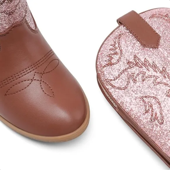 ⭐  Girls Cowgirl Western Boots Mid Calf Riding Little Big Kid