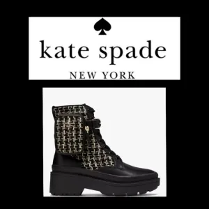 ✅️ Kate Spade Winona tweed combat pocket boots​