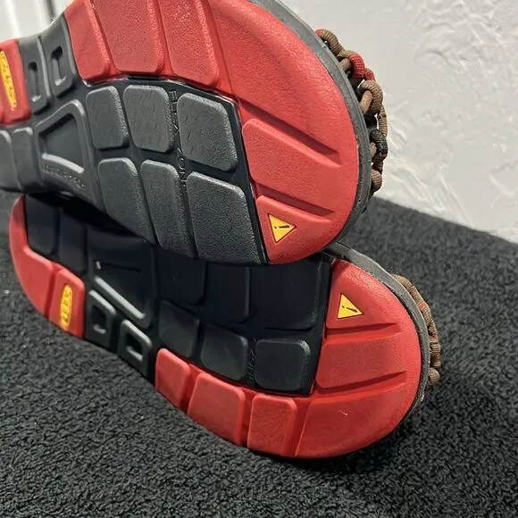🔥 KEEN Uneek Paracord Woven Slip-On Sandals Red/Gray/Brown Sz 11.5 - PERFECT
