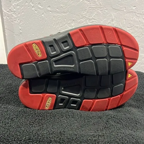 🔥 KEEN Uneek Paracord Woven Slip-On Sandals Red/Gray/Brown Sz 11.5 - PERFECT