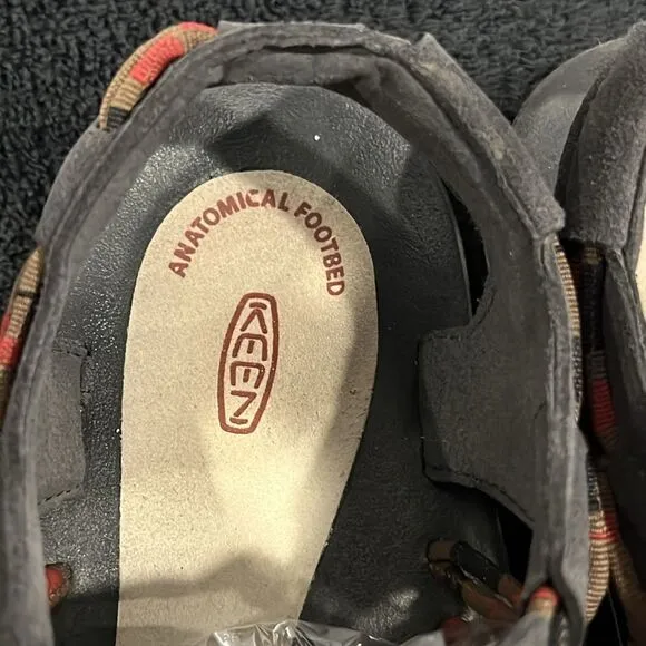 🔥 KEEN Uneek Paracord Woven Slip-On Sandals Red/Gray/Brown Sz 11.5 - PERFECT