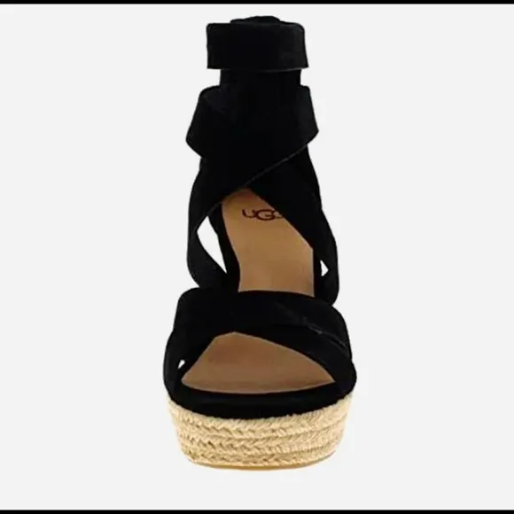 ✅ New “UGG” 💯% Authentic Raquel Platform Sandal  Size 5 Wedge Espadrilles