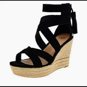 ✅ New “UGG” 💯% Authentic Raquel Platform Sandal  Size 5 Wedge Espadrilles