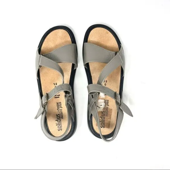 * SOLIDUS Natura Plus Taupe Metallic Comfort Sandals Size UK 6.5G/ 39 Narrow