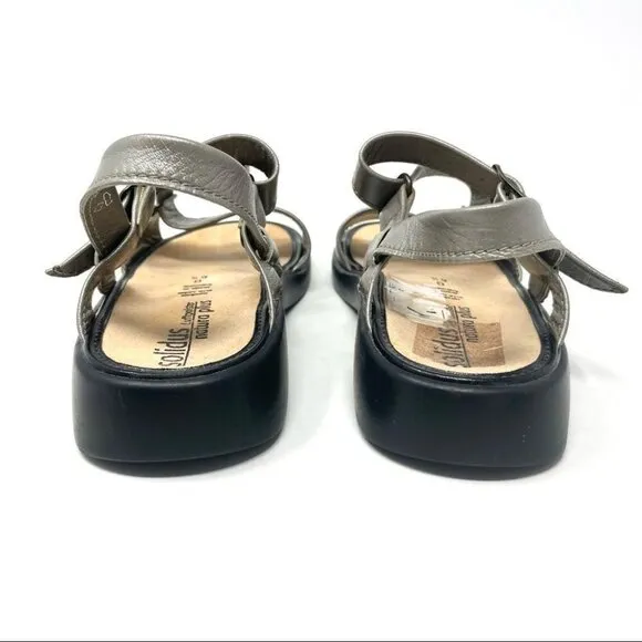 * SOLIDUS Natura Plus Taupe Metallic Comfort Sandals Size UK 6.5G/ 39 Narrow