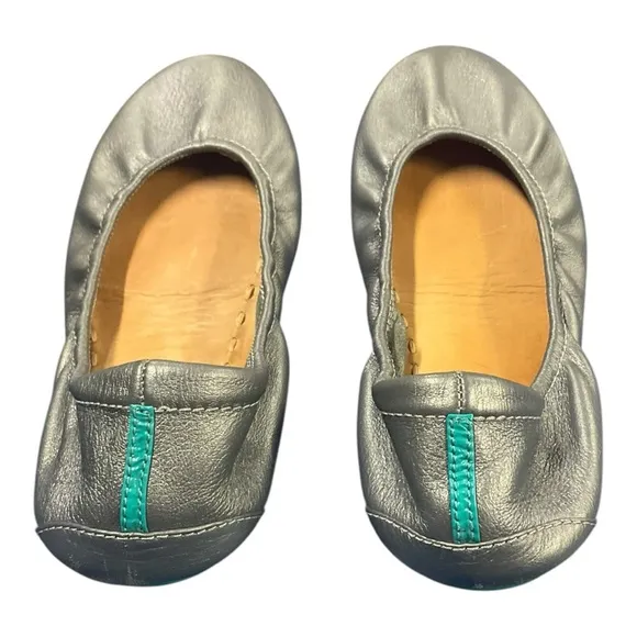 - Tieks Lavender Lilac Pastel Leather Ballet Flat Shoes Size 7 round toe