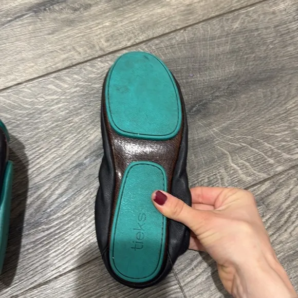 • Tieks • Women’s Matte Black Flats Foldable  7