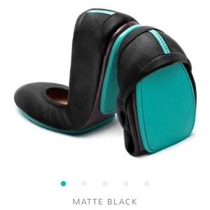 • Tieks • Women’s Matte Black Flats Foldable  7
