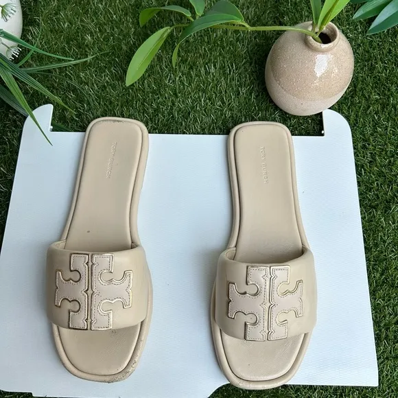 - Tory Burch Ines Dolce de Leche Leather slide size 8.5