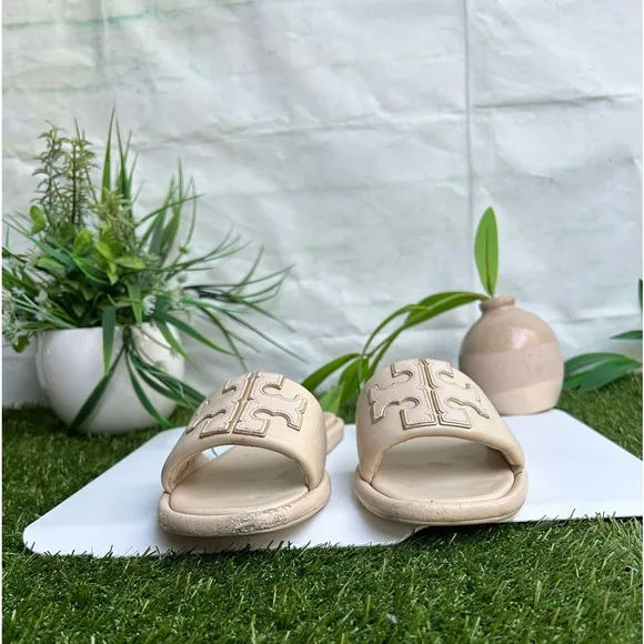 - Tory Burch Ines Dolce de Leche Leather slide size 8.5