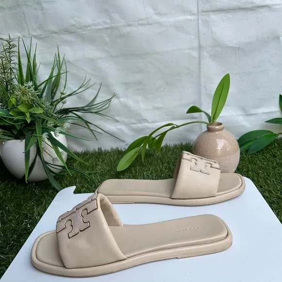 - Tory Burch Ines Dolce de Leche Leather slide size 8.5