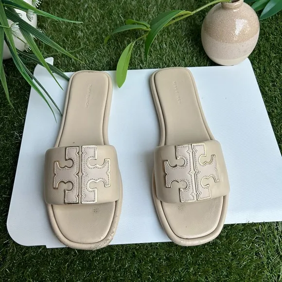 - Tory Burch Ines Dolce de Leche Leather slide size 8.5