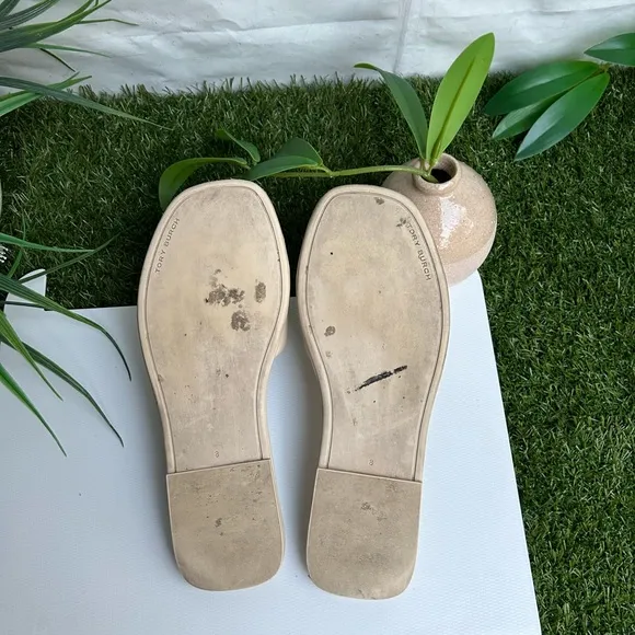 - Tory Burch Ines Dolce de Leche Leather slide size 8.5