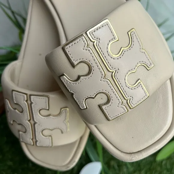 - Tory Burch Ines Dolce de Leche Leather slide size 8.5