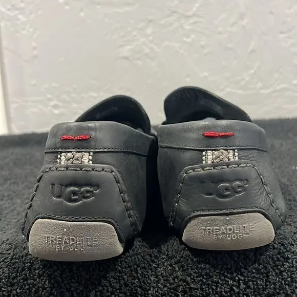 🔥🔥 UGG Australia UGG HENRICK Black  DRIVING Loafer SHOES Men Sz 10/10.5 - EUC