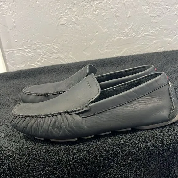 🔥🔥 UGG Australia UGG HENRICK Black  DRIVING Loafer SHOES Men Sz 10/10.5 - EUC