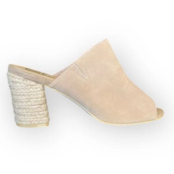 10-017 Sbicca Suede Block Espadrille Sandals