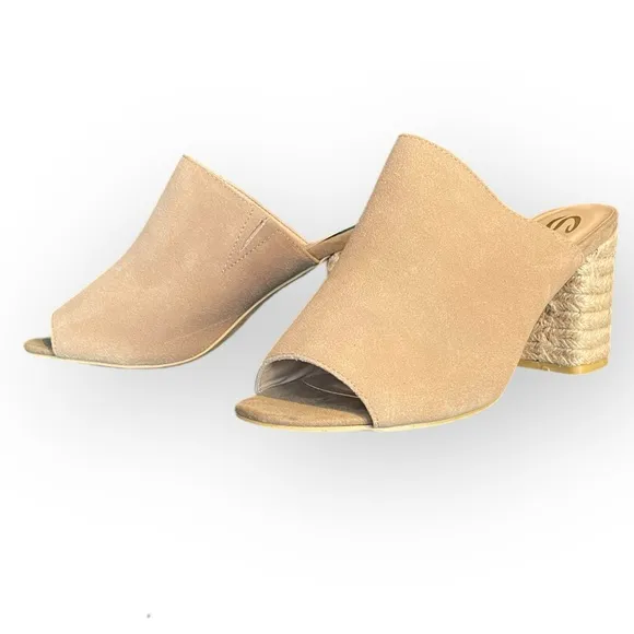 10-017 Sbicca Suede Block Espadrille Sandals