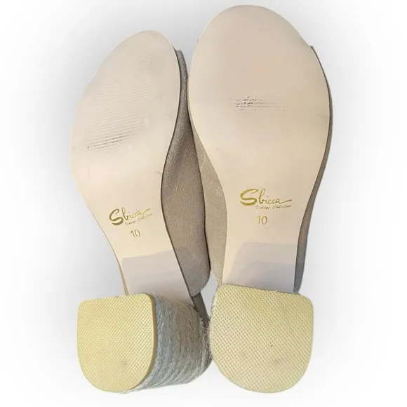 10-017 Sbicca Suede Block Espadrille Sandals