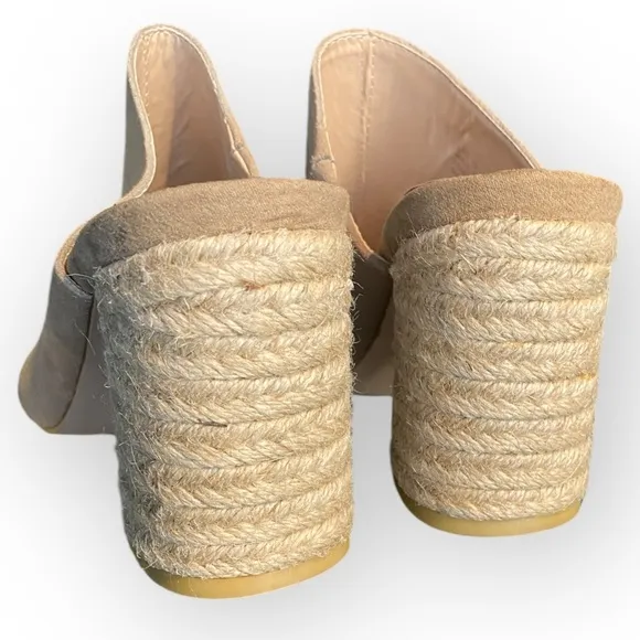 10-017 Sbicca Suede Block Espadrille Sandals