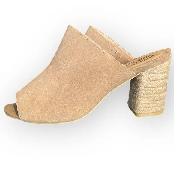 10-017 Sbicca Suede Block Espadrille Sandals