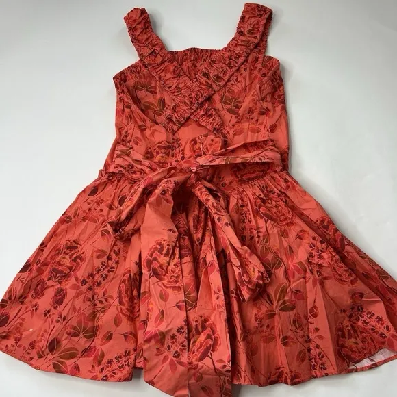 1063. FREE PEOPLE Matilde Mini Dress in Red Sz S NWT $250