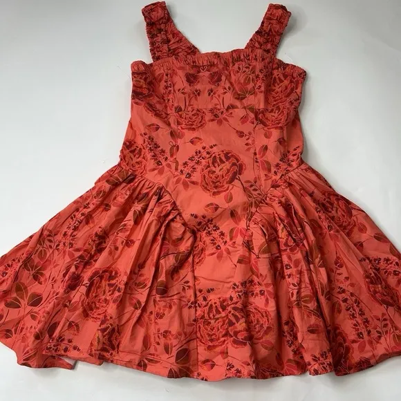 1063. FREE PEOPLE Matilde Mini Dress in Red Sz S NWT $250