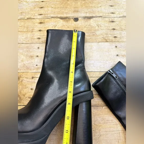 10th Floor Milano Leather Blocked-Heeled Platform