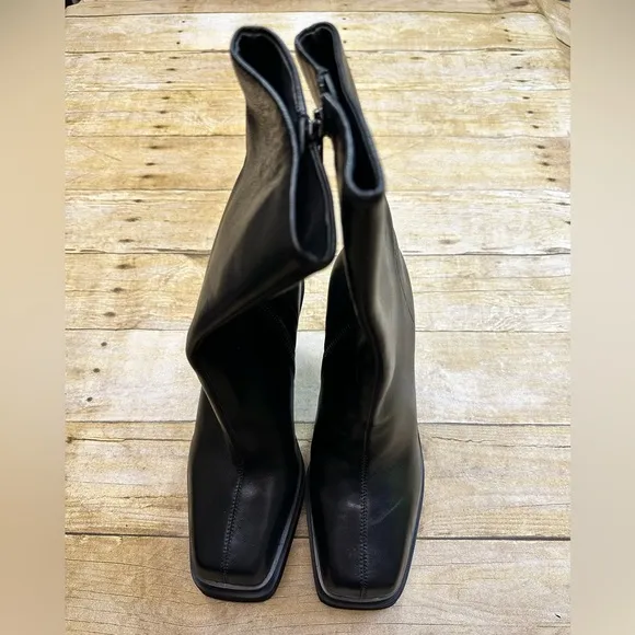 10th Floor Milano Leather Blocked-Heeled Platform