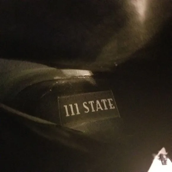 111 State 8.5B Black Chunky Y2K 90s Heeled Ankle Boots Booties