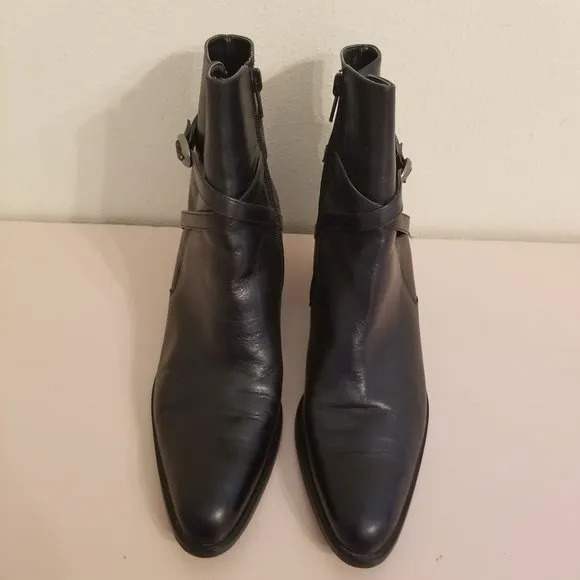 111 State 8.5B Black Chunky Y2K 90s Heeled Ankle Boots Booties