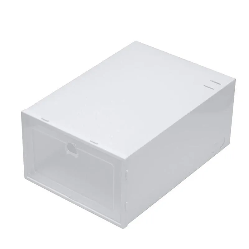 12PCS Shoe Box Storage Case Clear Boxes Foldable Stackable Transparent Organizer