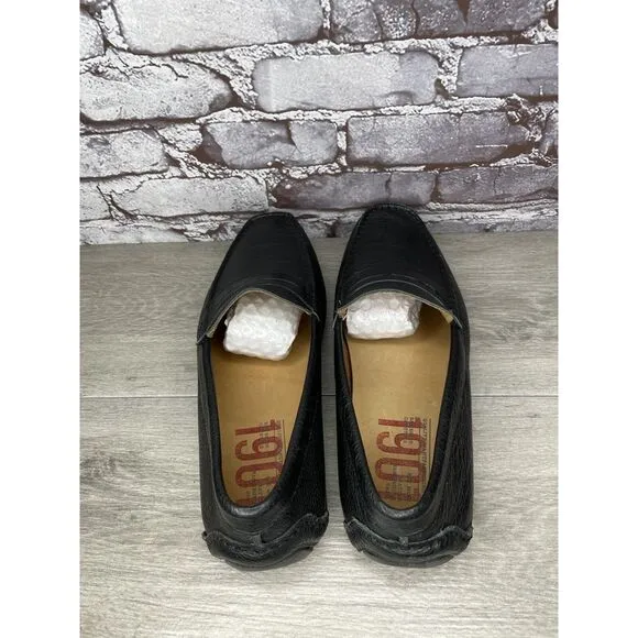 1901 Black Leather Penny Loafers Slip On Driving Shoes Men’s Sz 13M US/46EU
