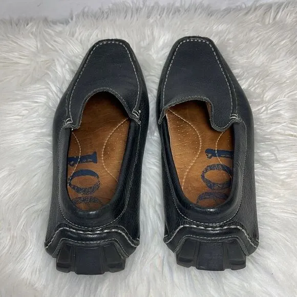 1901 Brown Leather Slip On Driving Loafers Sz 10.5