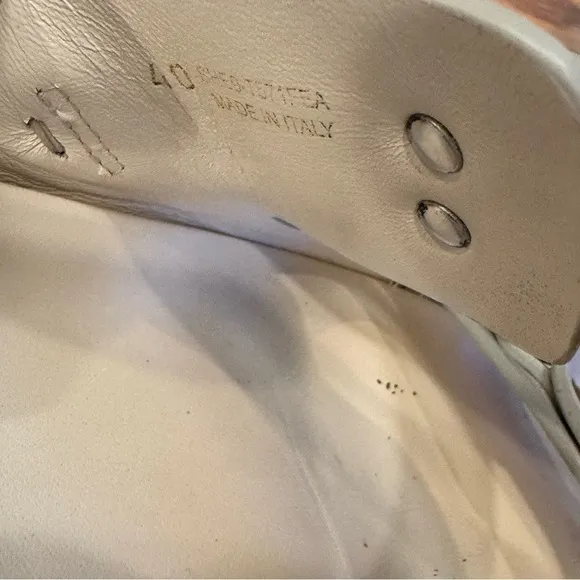 3.1 Phillip Lim Freida White Leather Platform Silver Buckle Sandals Size EU 40