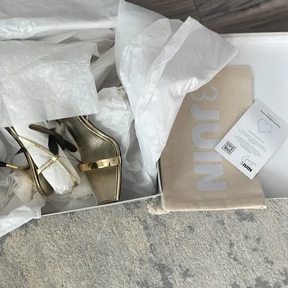 3JUIN ‘KIMI' Sling back Heels new in box size 41 US 10