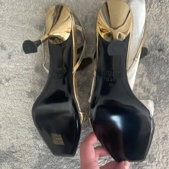 3JUIN ‘KIMI' Sling back Heels new in box size 41 US 10