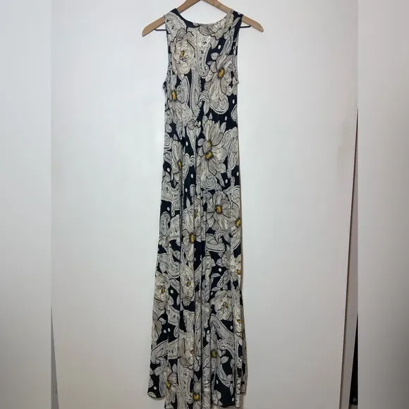 $480 Johnny Was Biya Keya Dress Floral Silk Maxi Size XS