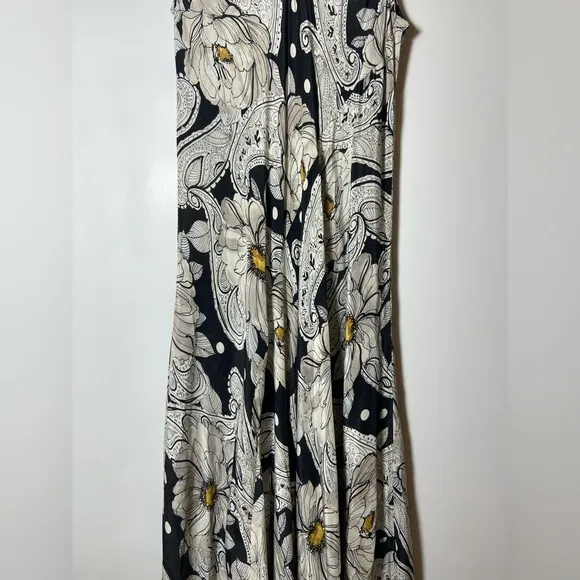 $480 Johnny Was Biya Keya Dress Floral Silk Maxi Size XS
