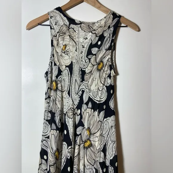 $480 Johnny Was Biya Keya Dress Floral Silk Maxi Size XS