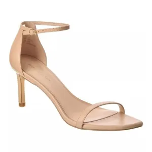 $500 STUART WEITZMAN Nudistcurve Ankle-strap Sandals LEATHER ADOBE 9.5 (PC2)