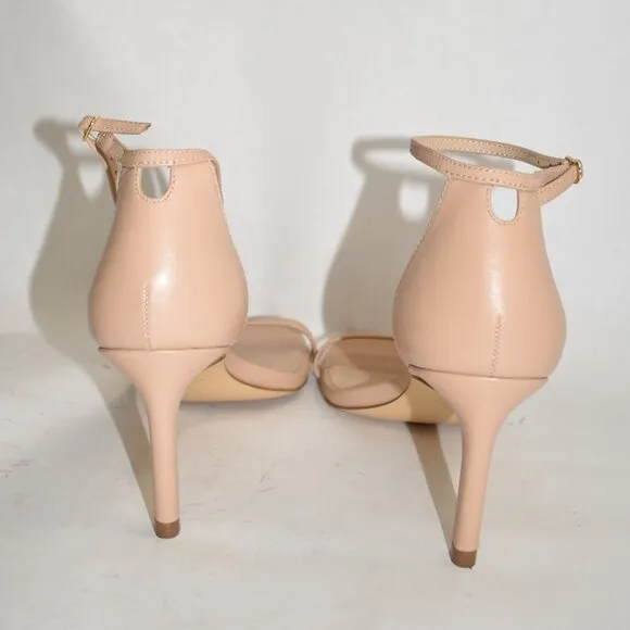 $500 STUART WEITZMAN Nudistcurve Ankle-strap Sandals LEATHER ADOBE 9.5 (PC2)