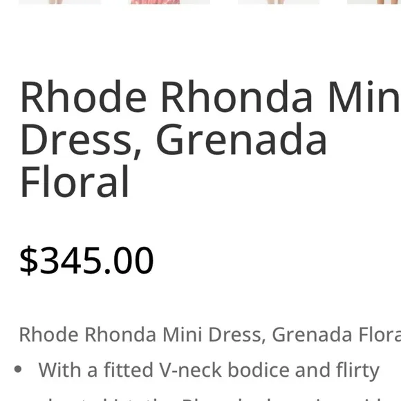 6 RHODE Rhonda Mini Dress in Red