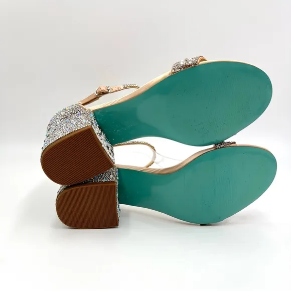 6.5W 6.5 WIDE WIDTH Betsey Johnson Womens SB Mari Jeweled Dress Sandals Shoes
