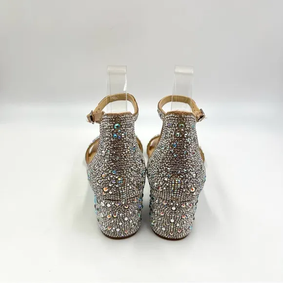6.5W 6.5 WIDE WIDTH Betsey Johnson Womens SB Mari Jeweled Dress Sandals Shoes